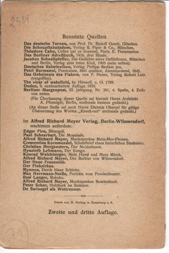 Turngedichte - Rückseite